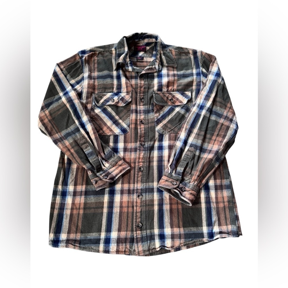 Five Brothers Vintage Flannel Long Sleeve Heavyweight Men Size Large Tall